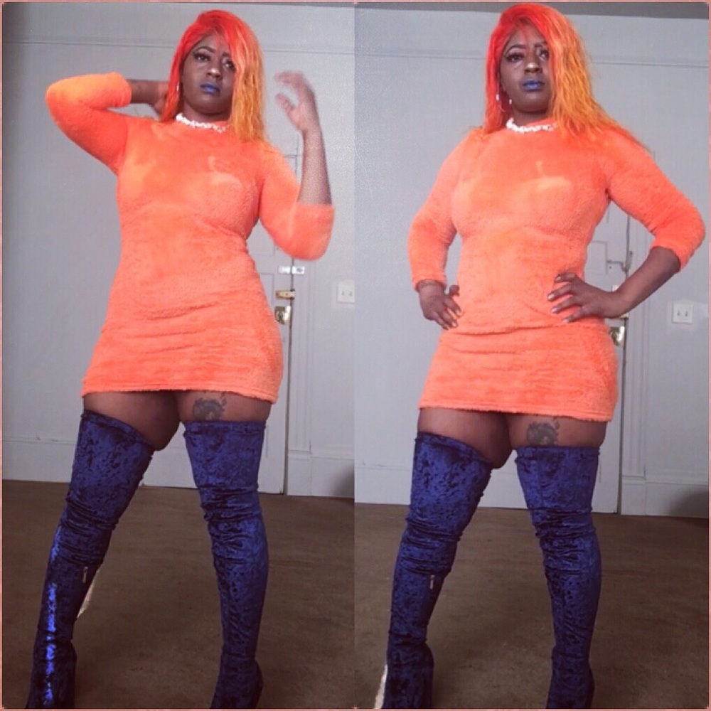 Fire inspired 360 wig.